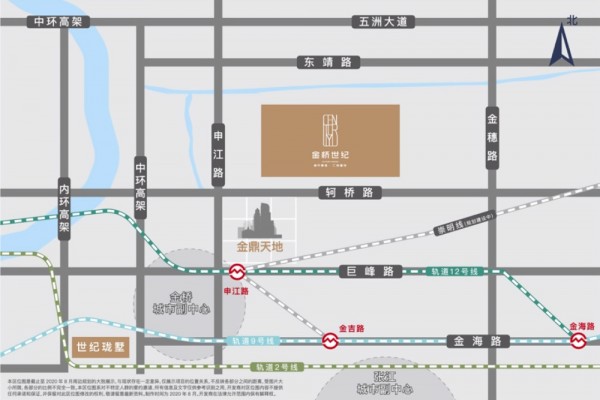 上海浦开仁恒金桥世纪位置交通图图片